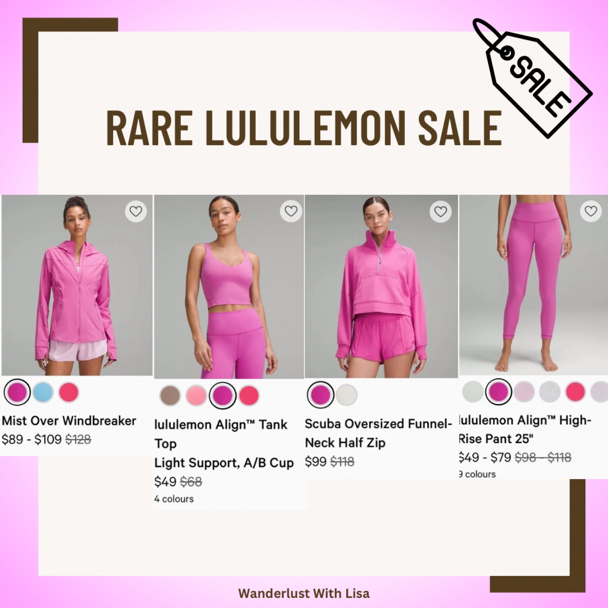 Lululemon Sale on Pink Align, Scuba, and more!!! 

Lululemon align, lululemon leggings, athleisure, athletic clothes, womens athleisure, Barbie inspired, pink workout clothes, windbreakerr

#LTKSaleAlert #LTKActive #LTKFitness