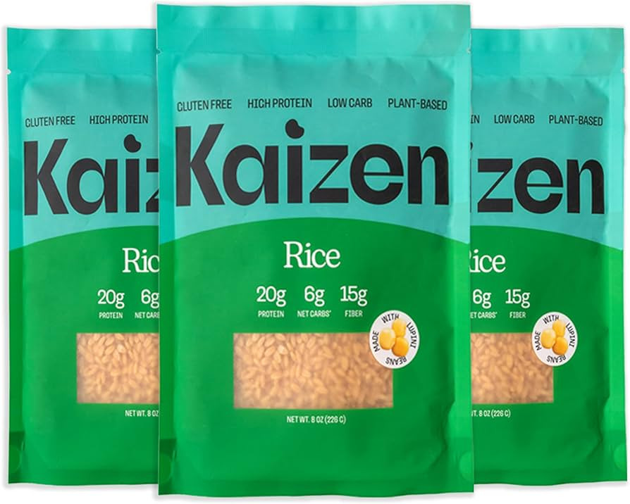 Kaizen Low Carb Keto Rice - Gluten-Free, High Protein (20g), Keto Friendly, Plant Based, Made wit... | Amazon (US)