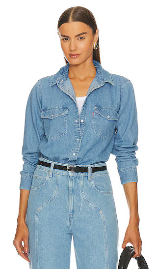Iconic Western Button Down Shirt in Old 517 Blue 2 | Revolve Clothing (Global)