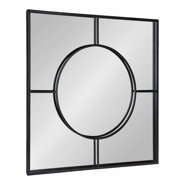 30" x 30" Ansonia Square Wall Mirror Black - Kate & Laurel All Things Decor | Target