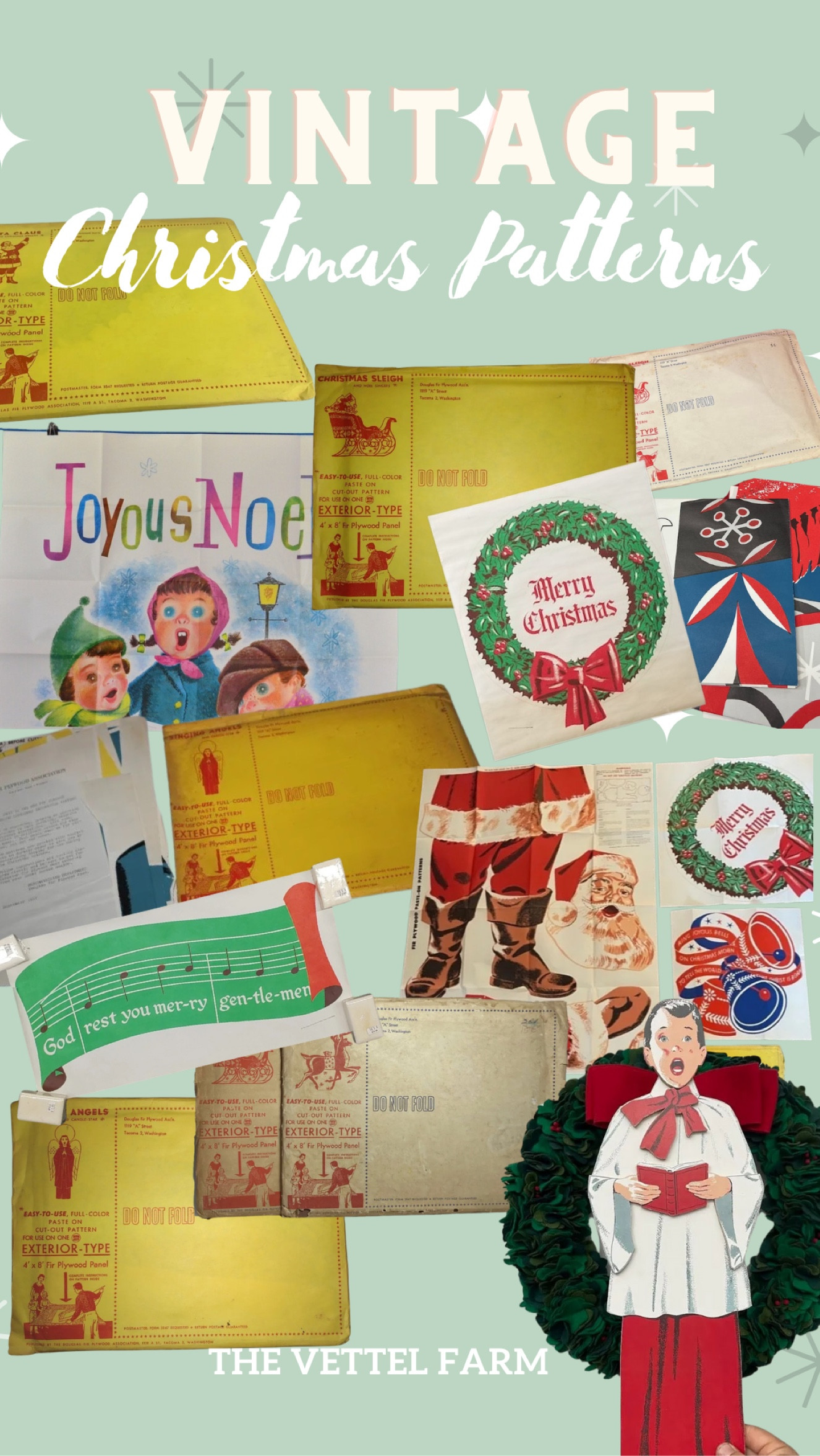 A wonderful selection of vintage Douglas Fir Christmas patterns and a few reproductions! 

#LTKhome #LTKSeasonal #LTKHoliday