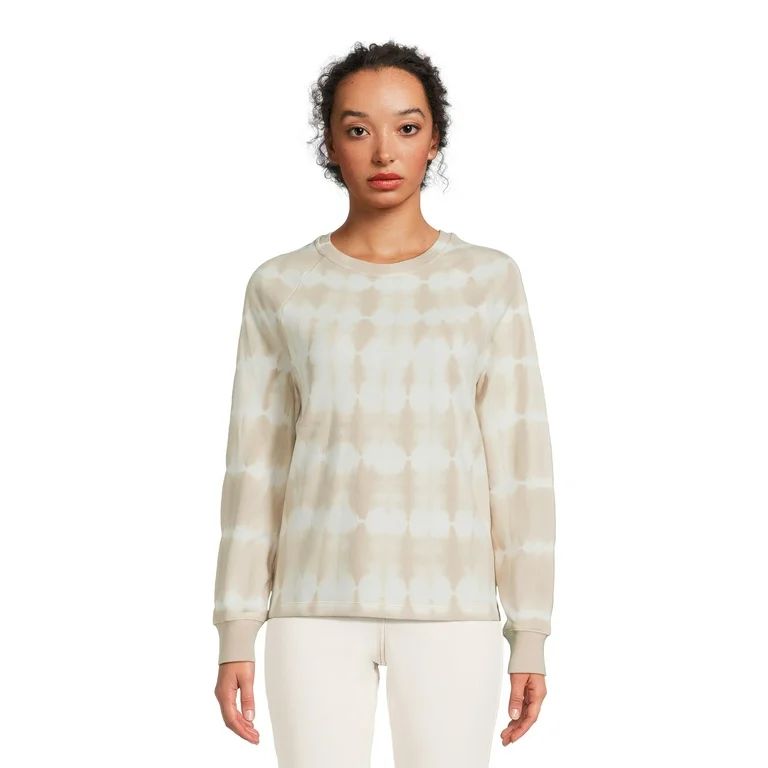 Time and Tru Women's Tie Dye French Terry Cloth Sweatshirt, Sizes XS-XXXL | Walmart (US)