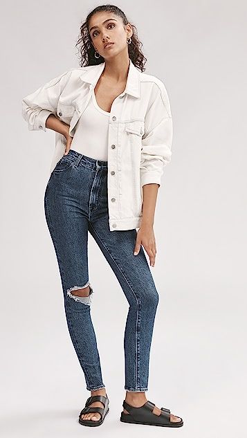 1212 Runway High Rise Slim Straight Jeans | Shopbop