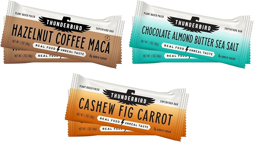 Thunderbird Real Food Bars, Seasonal Variety Pack, Gluten Free, Paleo, Vegan Snack Food Bars, 61.... | Amazon (US)