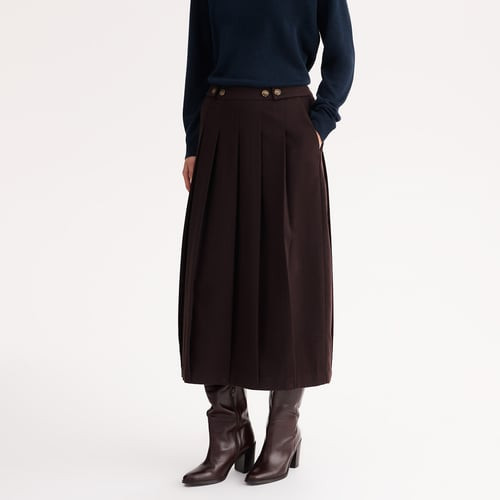 Flannel Full Midi Skirt | La Redoute (UK)