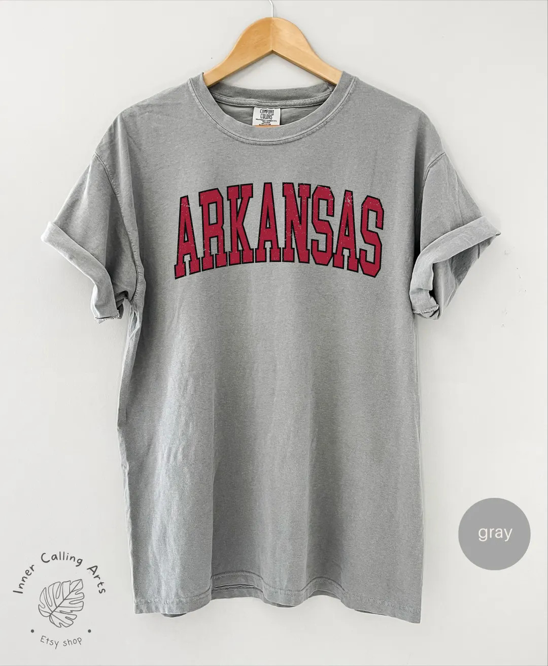 Distressed Arkansas Shirt, Comfort Colors®, Arkansas Fan Sweatshirt T-shirt, Vintage Arkansas Sh... | Etsy (US)