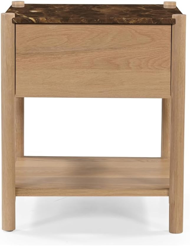 Moe's Home Collection Elio Nightstand Dark Emperador Marble | Amazon (US)