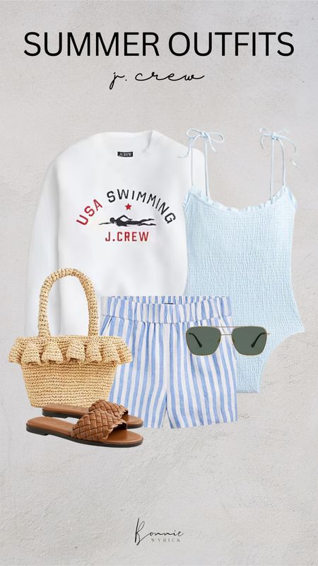 Summer Outfit Inspo 🌻 Midsize Fashion | Summer Outfit Ideas | J. Crew Outfit Styling | Euro OOTD | Midsize Swimwear | Boxer Shorts Outfit

#LTKSwim #LTKTravel #LTKMidsize