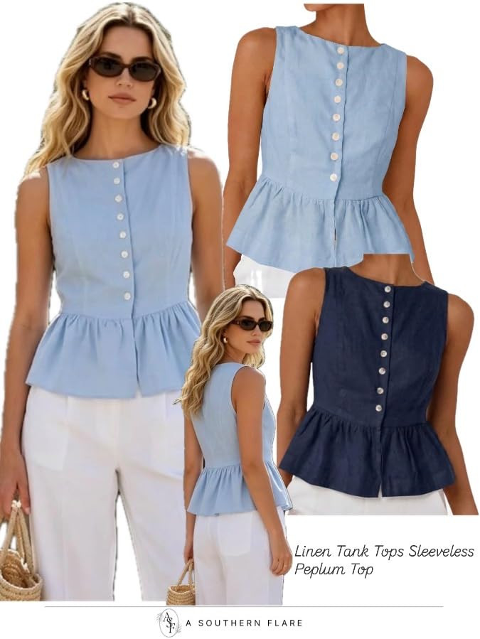 Chic and comfortable! Check out these amazing linen tank tops in vibrant colors. Perfect for summ... | Amazon (US)