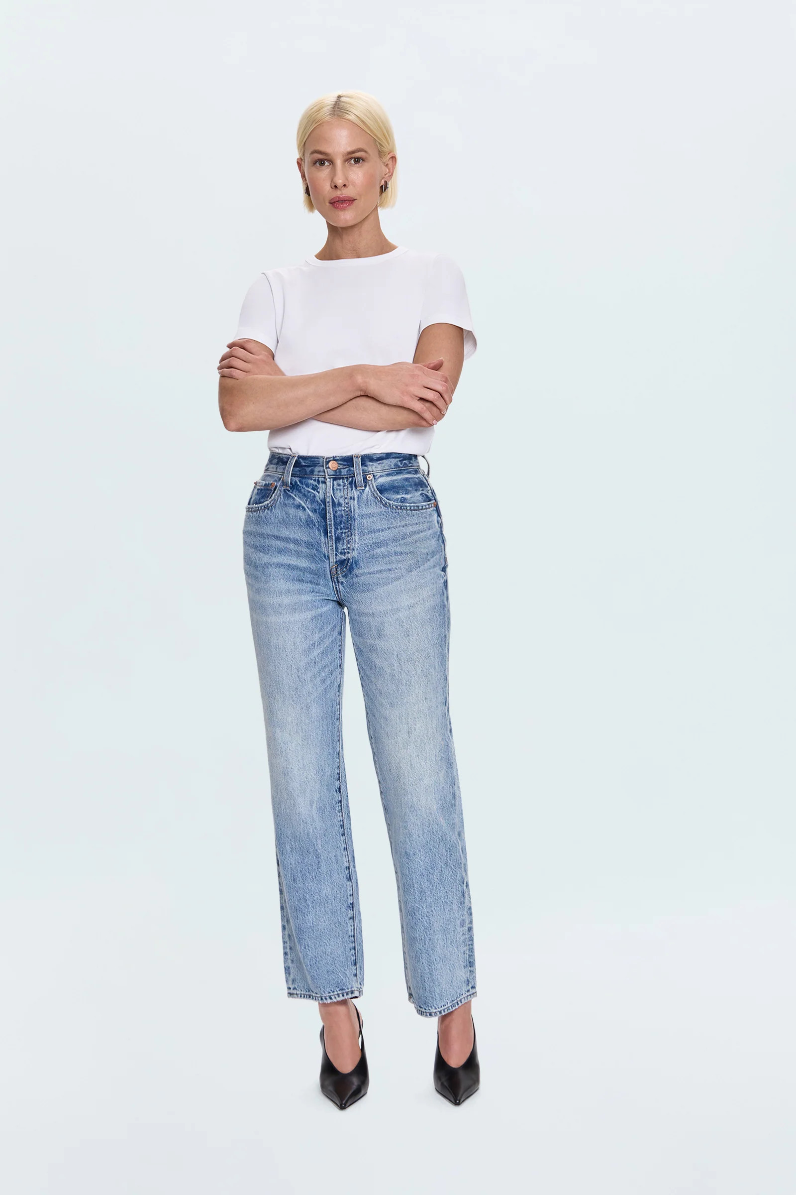 Cassie Super High Rise Straight Jean - Bramble | Pistola Denim