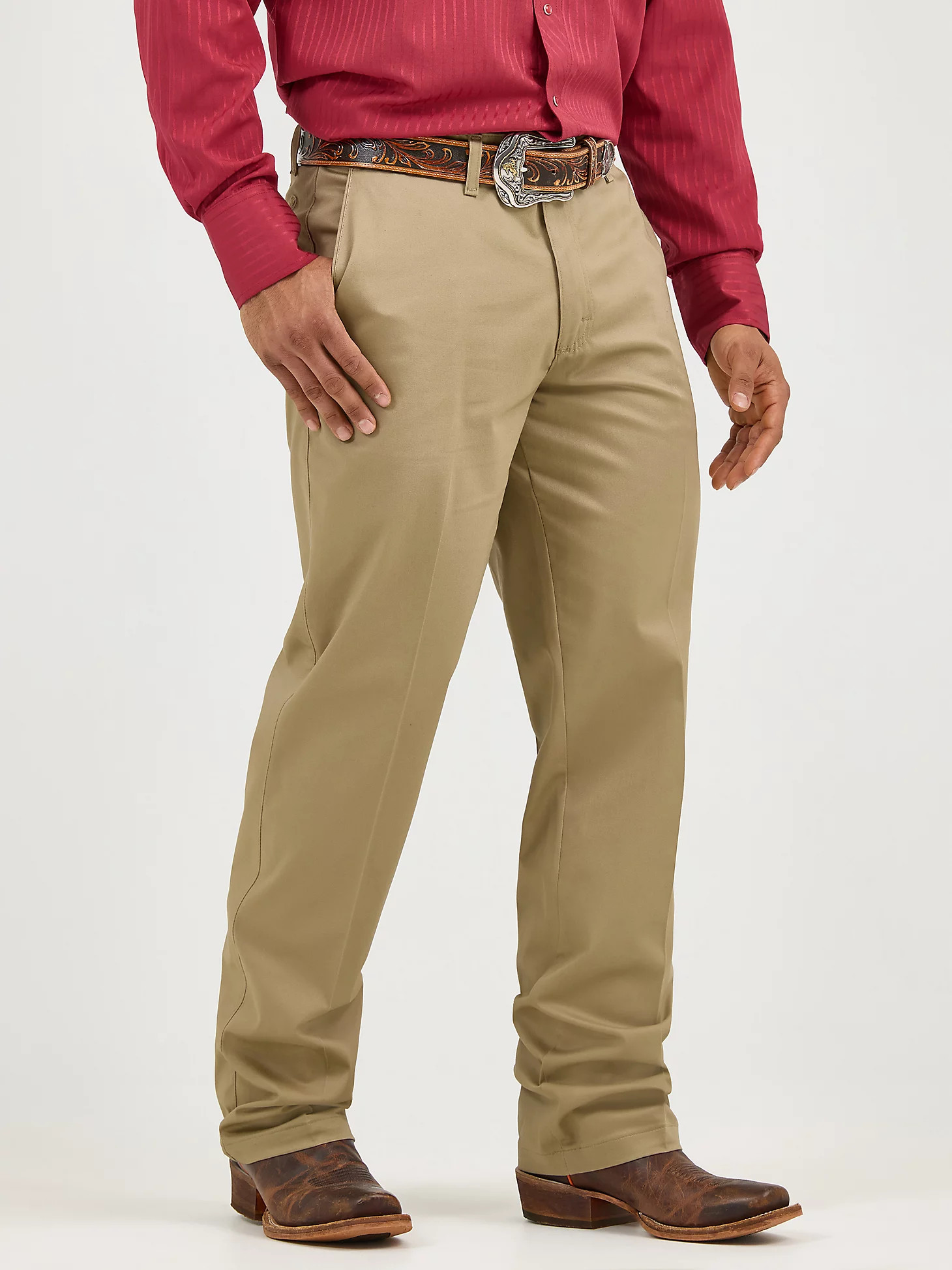 Men's Wrangler Casuals® Flat Front Relaxed Fit Pants | Wrangler