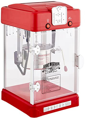 Pop Pup Popcorn Machine - 2.5oz Popper with Stainless-Steel Kettle, Serving Tray, Warming Light and Accessories by Great Northern Popcorn (Red) | Amazon (US)