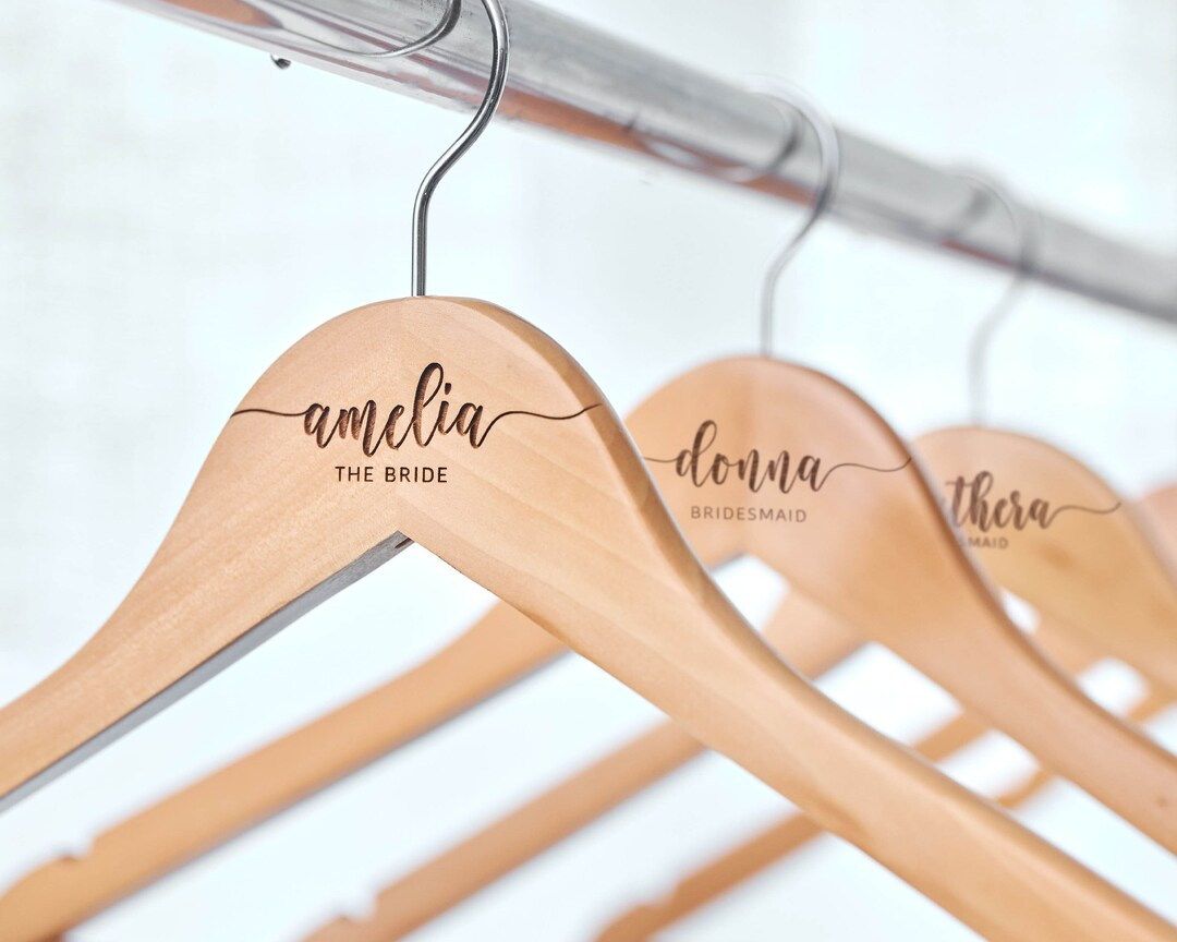 Personalized Bridesmaid Hangers Bride Hangers Wedding - Etsy | Etsy (US)