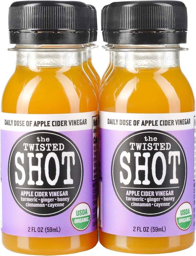 The Twisted Shot | Apple Cider Vinegar Shots with Turmeric, Ginger, Cinnamon, Honey & Cayenne | W... | Amazon (US)