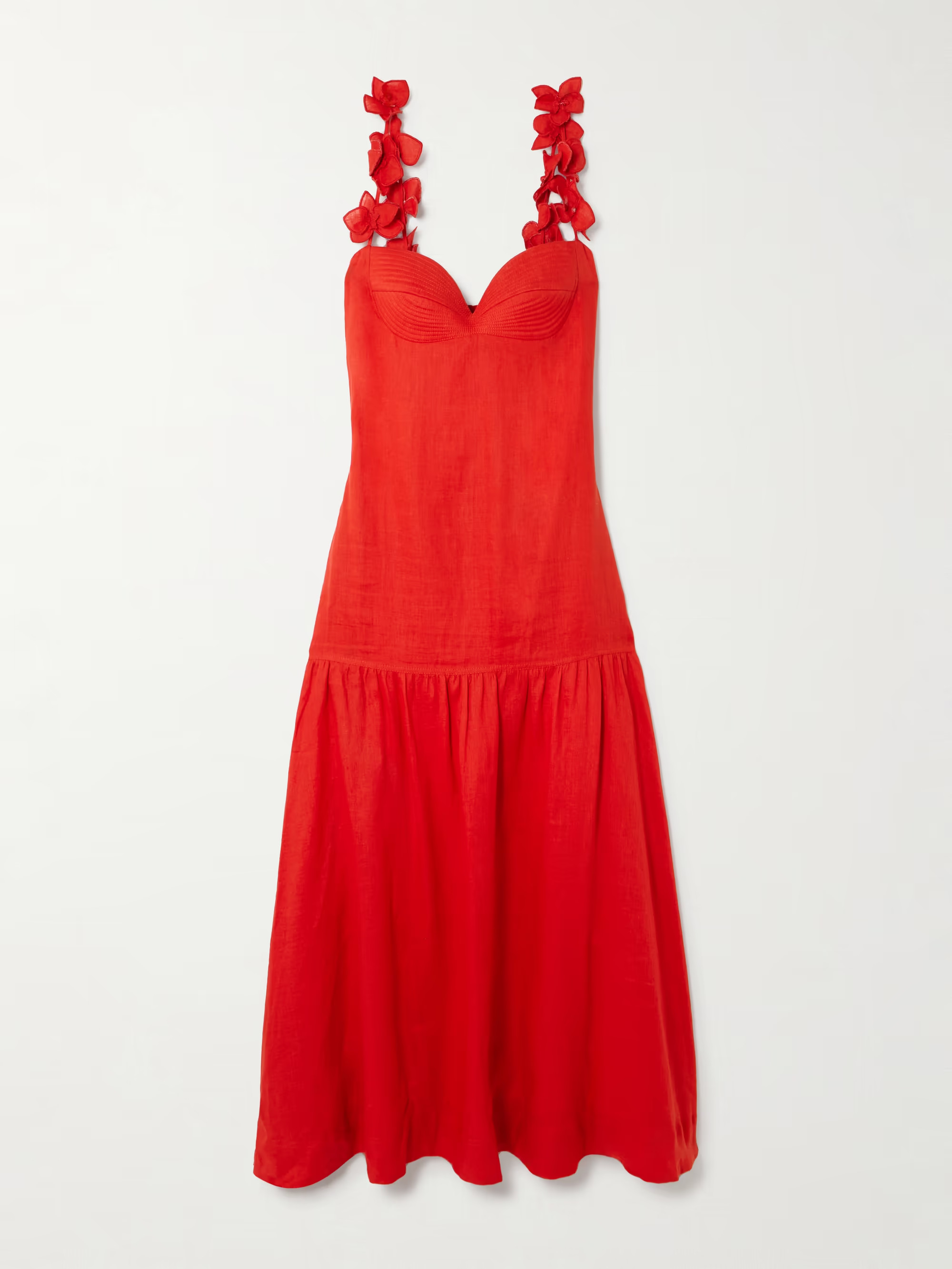 Ser Arte appliquéd linen maxi dress | NET-A-PORTER (UK & EU)