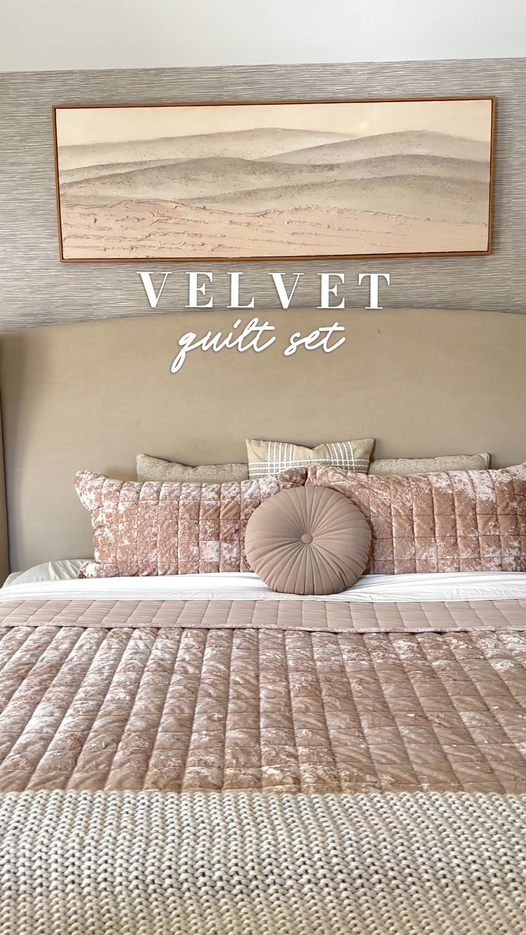 If your bedroom has been needing a little refresh… this is your sign 🤎

I just added this velvet quilt set to my bed in Shiny Urban Taupe, and the tone is even prettier in person. it has that soft, elevated sheen that instantly makes the room feel more designer without trying too hard.

✔️ Plush velvet on one side
✔️ Lightweight but cozy enough for year-round layering
✔️ The subtle stitched pattern adds texture without overwhelming the space

It’s one of those pieces that makes your bed look styled in under 5 minutes.


#LTKSaleAlert #LTKHome