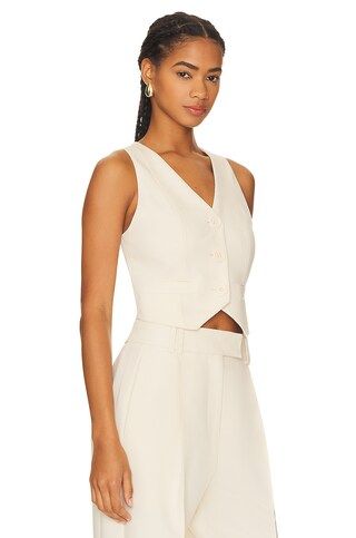 Shona Joy Irena Tailored Fitted Vest in Rice from Revolve.com | Revolve Clothing (Global)