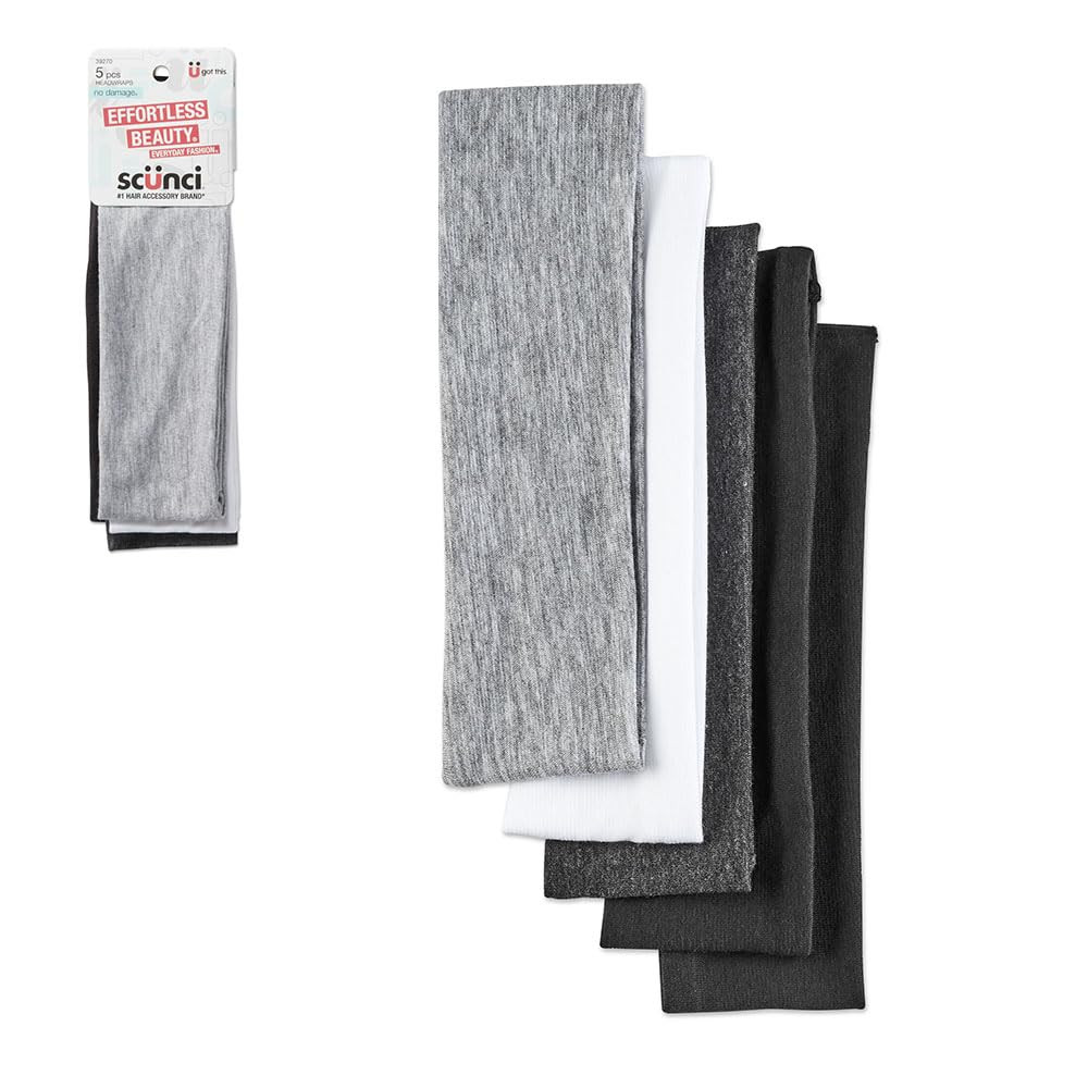 Scunci by Conair Soft Stretchable Headbands- accessories for women - mens headband - running head... | Amazon (US)