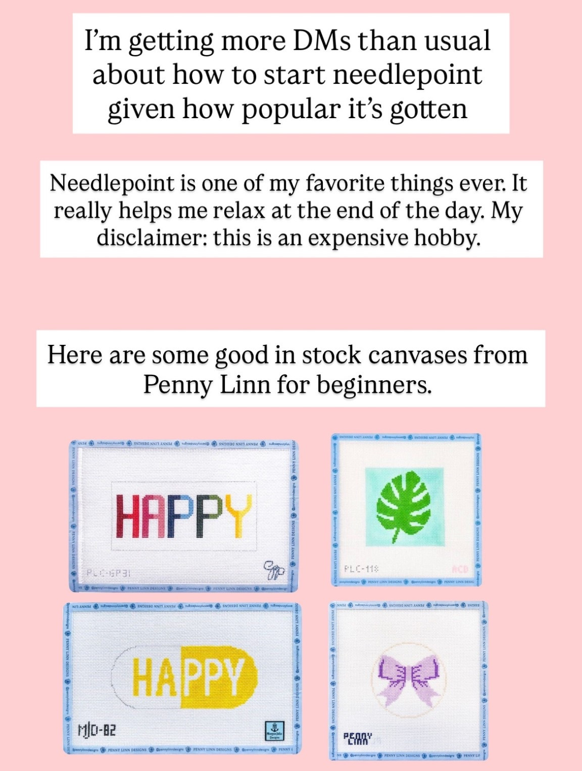 Needlepoint is all the rage and for good reason! @pennylinndesigns has great beginner canvases! 

#LTKHome #LTKselfcare #LTKdayinmylife