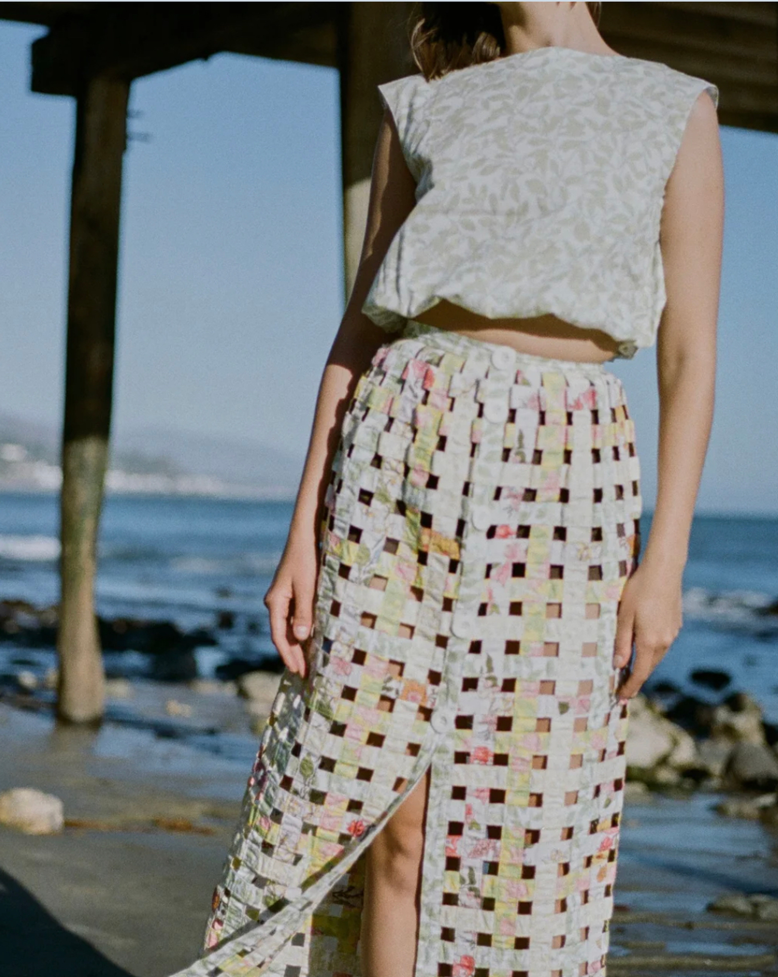 Coco Shop Basket Skirt, Warm Multi | Monkee's of Mount Pleasant