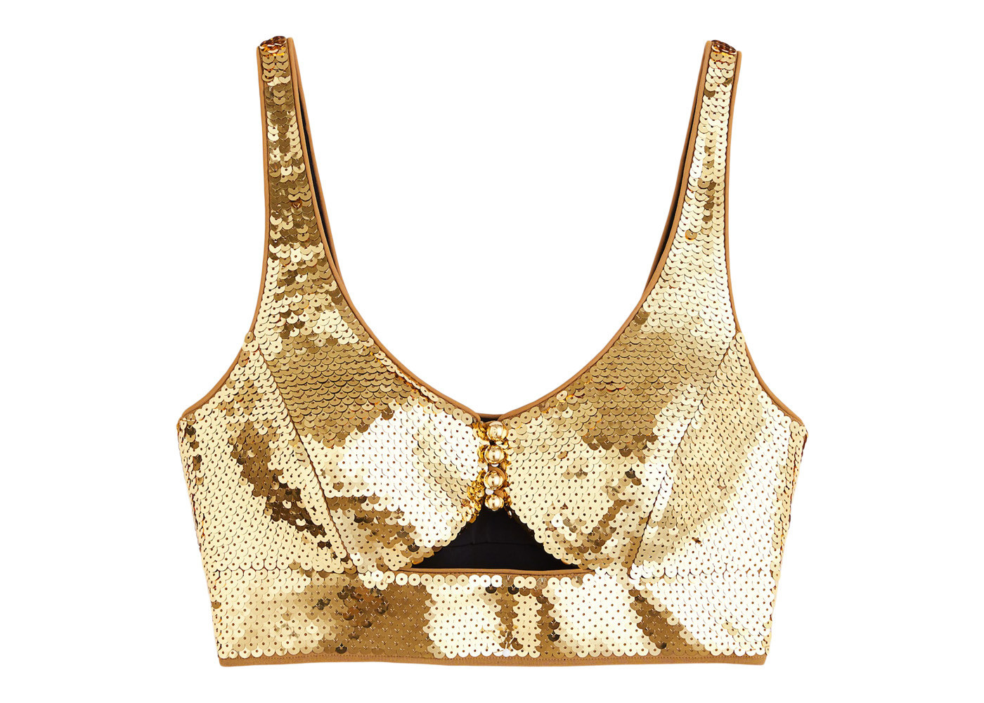 Women's Rabanne H&M Sequined Crop Top in Gold | StockX