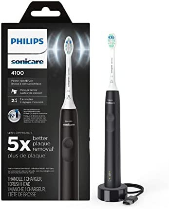 Philips Sonicare 4100 Power Toothbrush, Rechargeable Electric Toothbrush with Pressure Sensor, Bl... | Amazon (US)