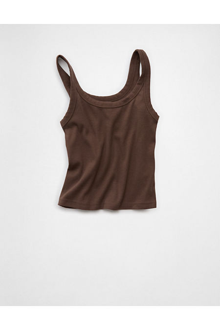 AE Daily Fave Tank Top Women's Brown XL | American Eagle Outfitters (US & CA)
