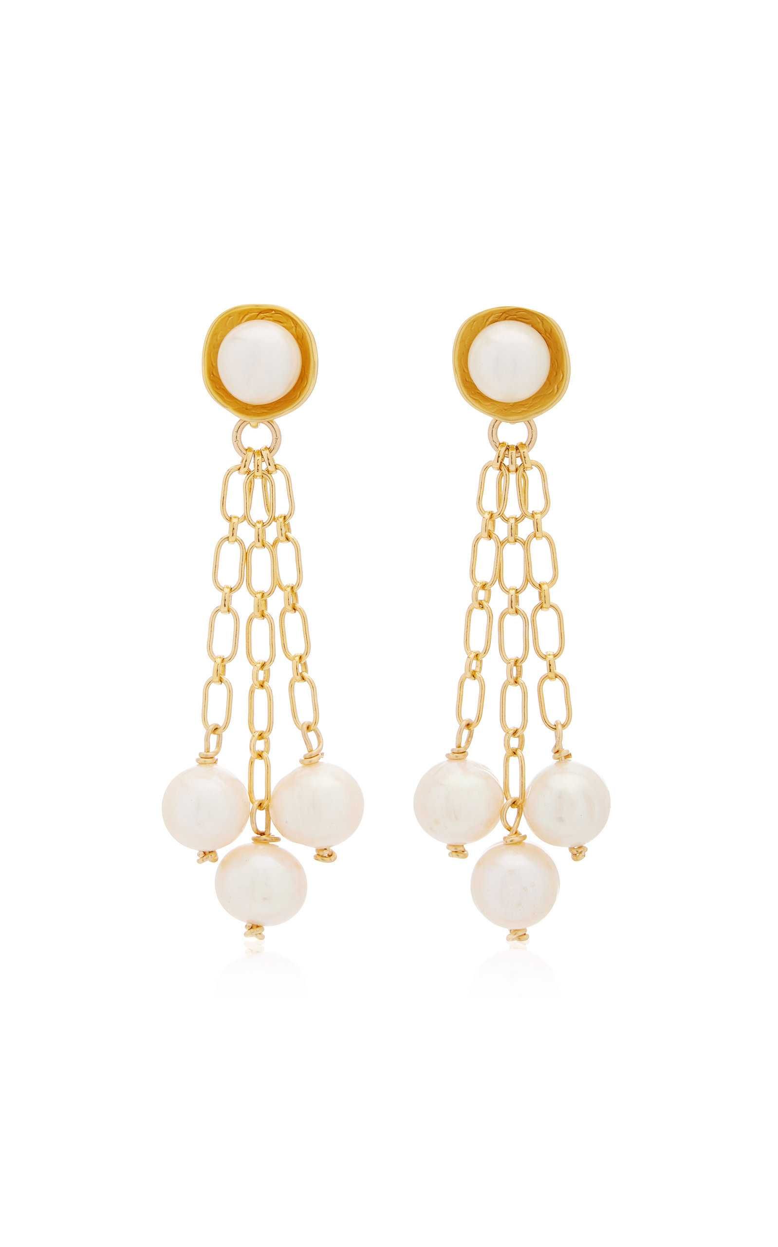 Deette Gold-Plated Pearl Earrings | Moda Operandi (Global)