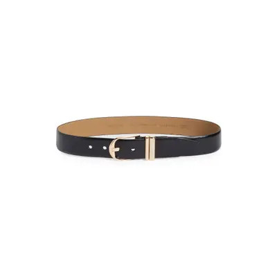 Nordstrom Leather Belt in Black- Gold at Nordstrom, Size Medium | Nordstrom