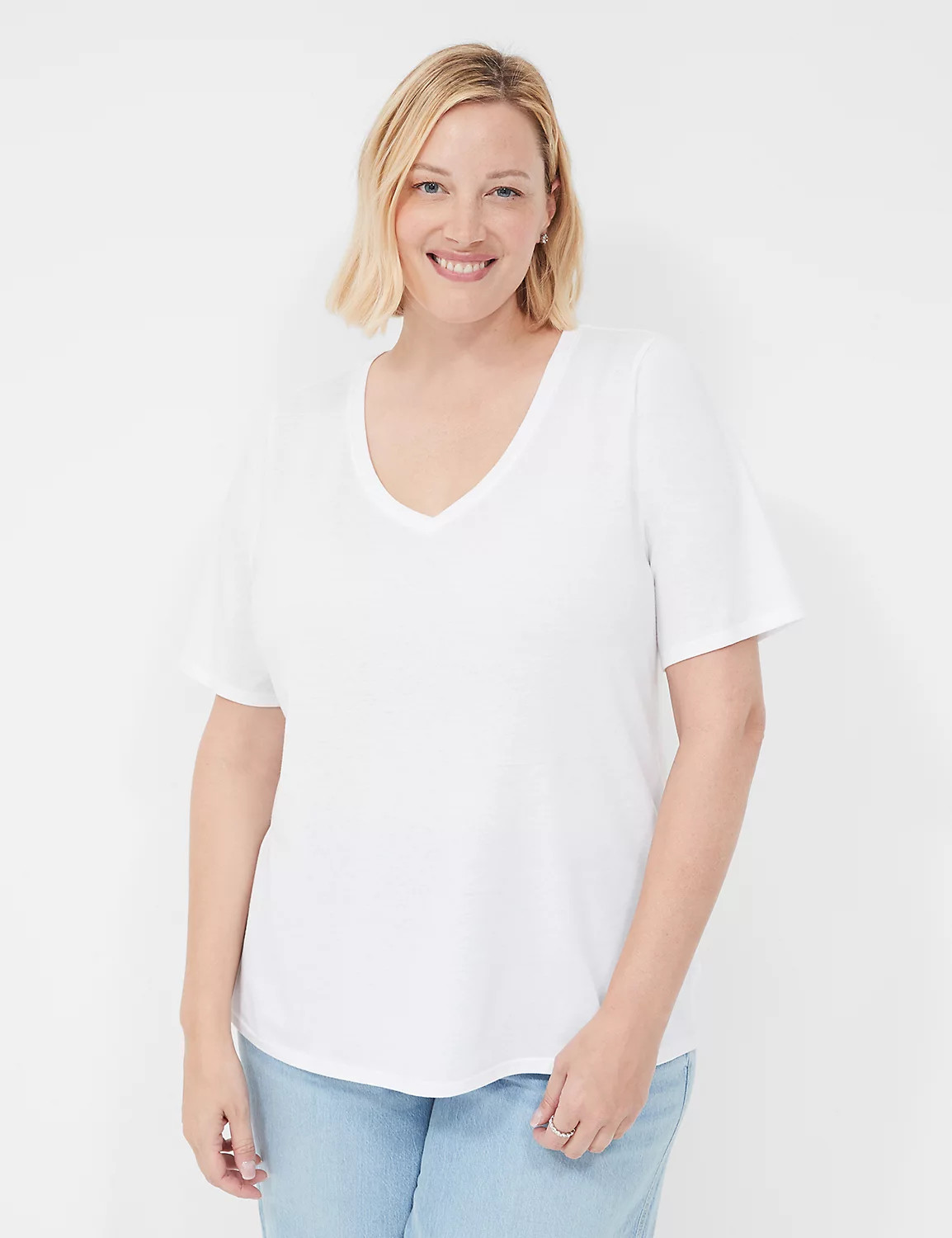 Perfect Sleeve V-Neck Tee | LaneBryant | Lane Bryant (US)