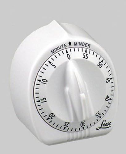 Lux Minute Minder Timer Mechanical White with Black Markings 60 Min | Amazon (US)