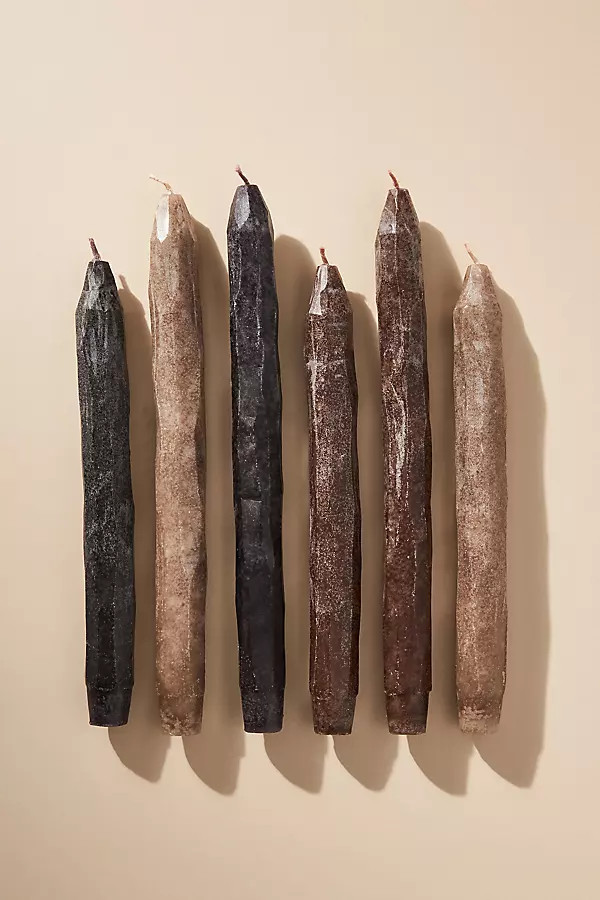 Whittled Taper Candles By Anthropologie in Neutral | Anthropologie (US)