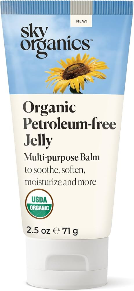 Sky Organics Organic Petroleum-Free Jelly 2.5oz, Multi-Purpose Care Balm     Petroleum Jelly Alte... | Amazon (US)