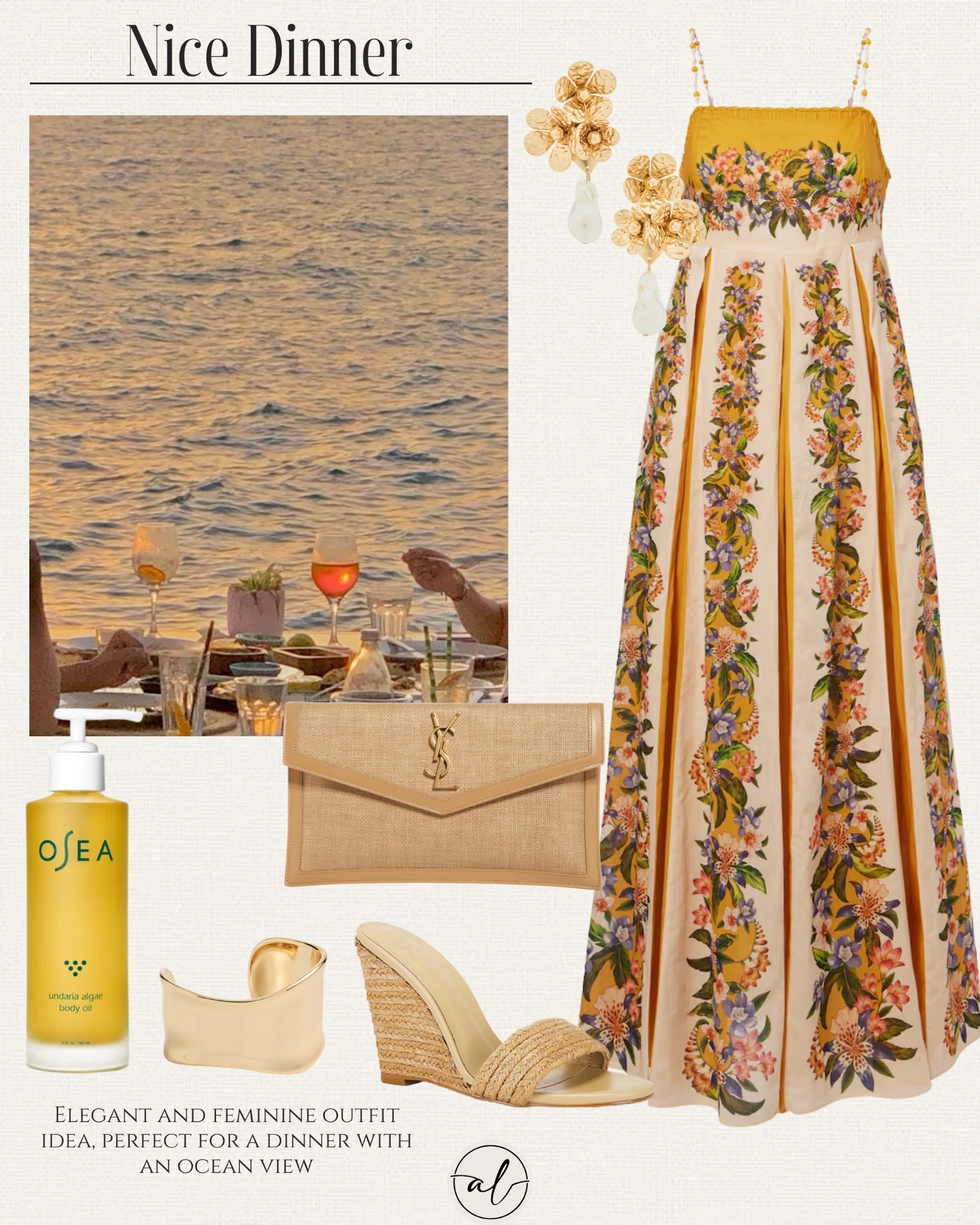 Nice dinner outfit 
Elegant and feminine outfit idea, perfect for a dinner with an ocean view 

#LTKU #LTKootd #LTKSeasonal