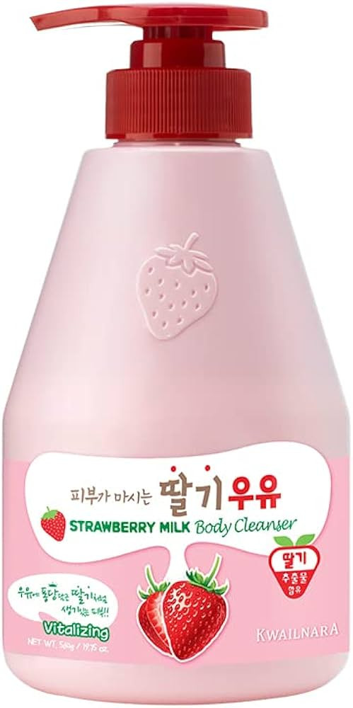 WELCOS KWAILNARA Strawberry Milk Body Cleanser 560 g / 19.75 oz. | Amazon (US)