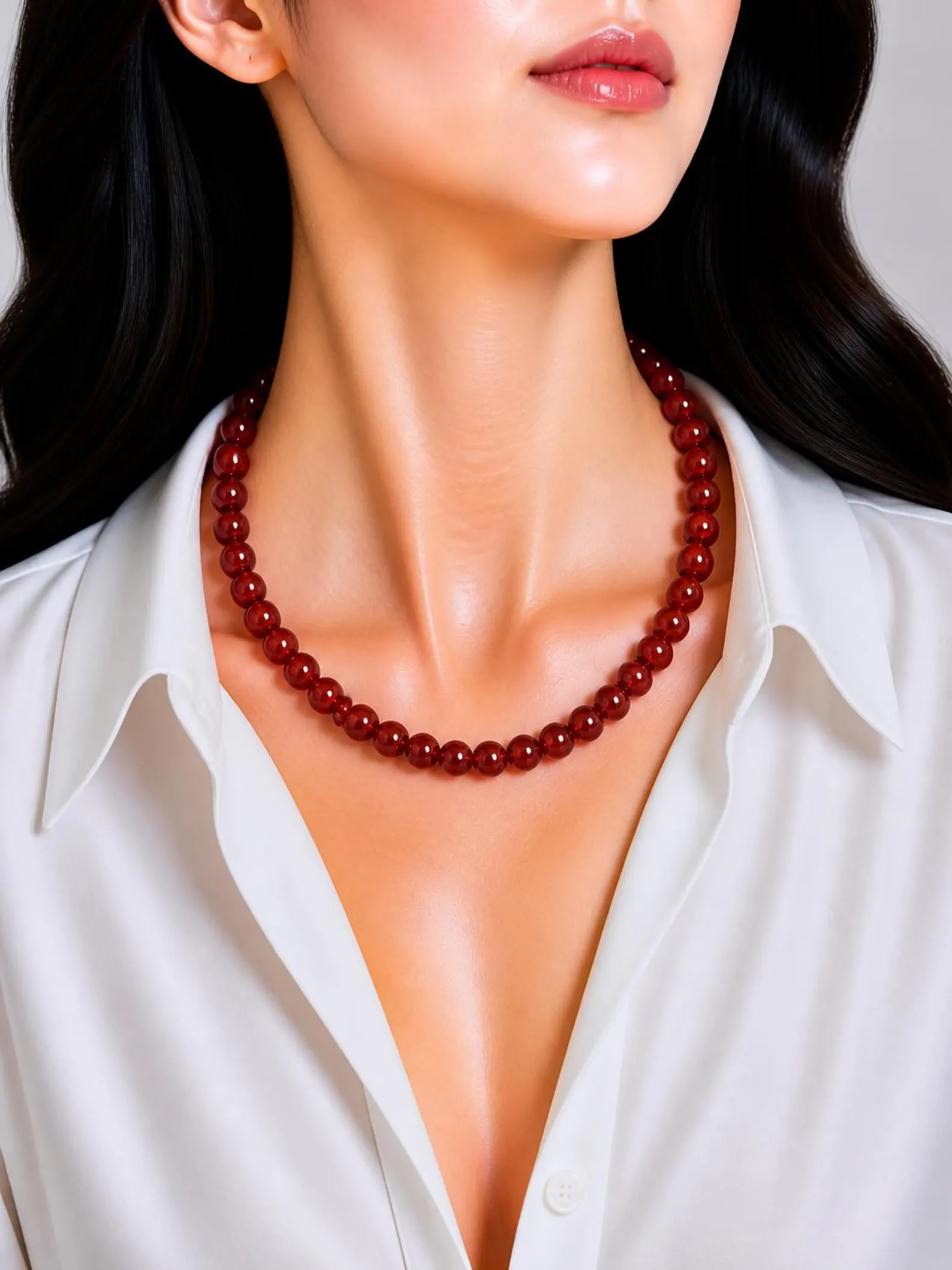 8mm Red Jade Beaded Necklace: AAA Gemstone Choker, Summer Jewelry - Etsy Canada | Etsy (Global)