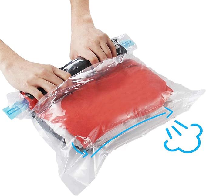 10Pack Travel Space Saver Bags (4 x S, 3 x L, 3 xL), Reusable KFYM Vacuum Travel Storage Bag, Sav... | Amazon (US)