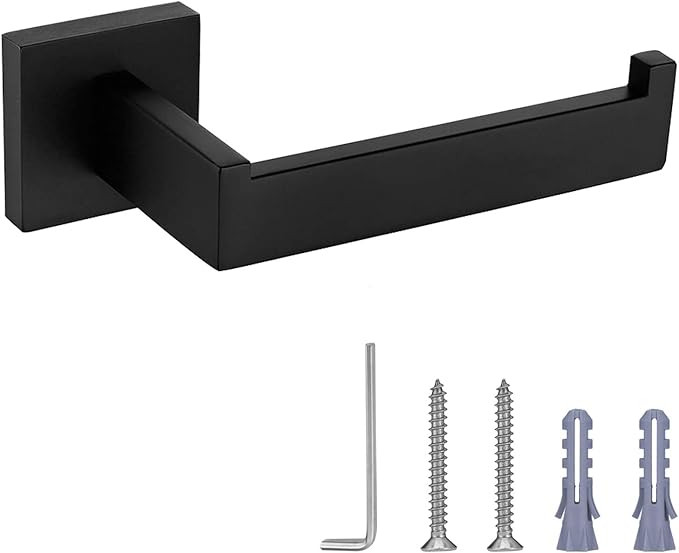 Nolimas Classic Paper Roll Holder Matte Black Wall Mounted SUS 304 Stainless Steel Bathroom Rust ... | Amazon (US)
