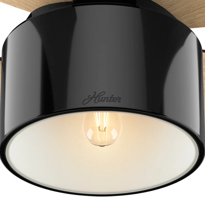 52" Cranbrook 4 - Blade Flush Mount Ceiling Fan with Remote Control and Light Kit Included | Wayfair North America