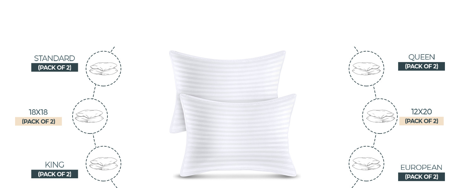 Utopia Bedding Bed Pillows for Sleeping European Size (White), Set of 2, Cooling Hotel Quality, f... | Amazon (US)