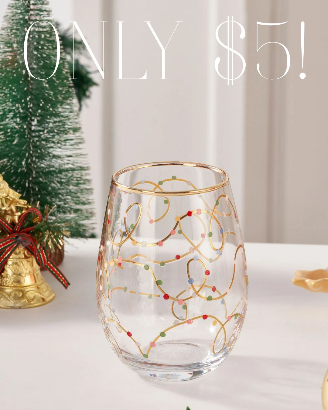 Holiday wine glass for only $5!

Walmart finds, festive, seasonal, hosting, wine glasses, drinkware, jolly 

 #LTKHoliday #LTKSeasonal #LTKHome