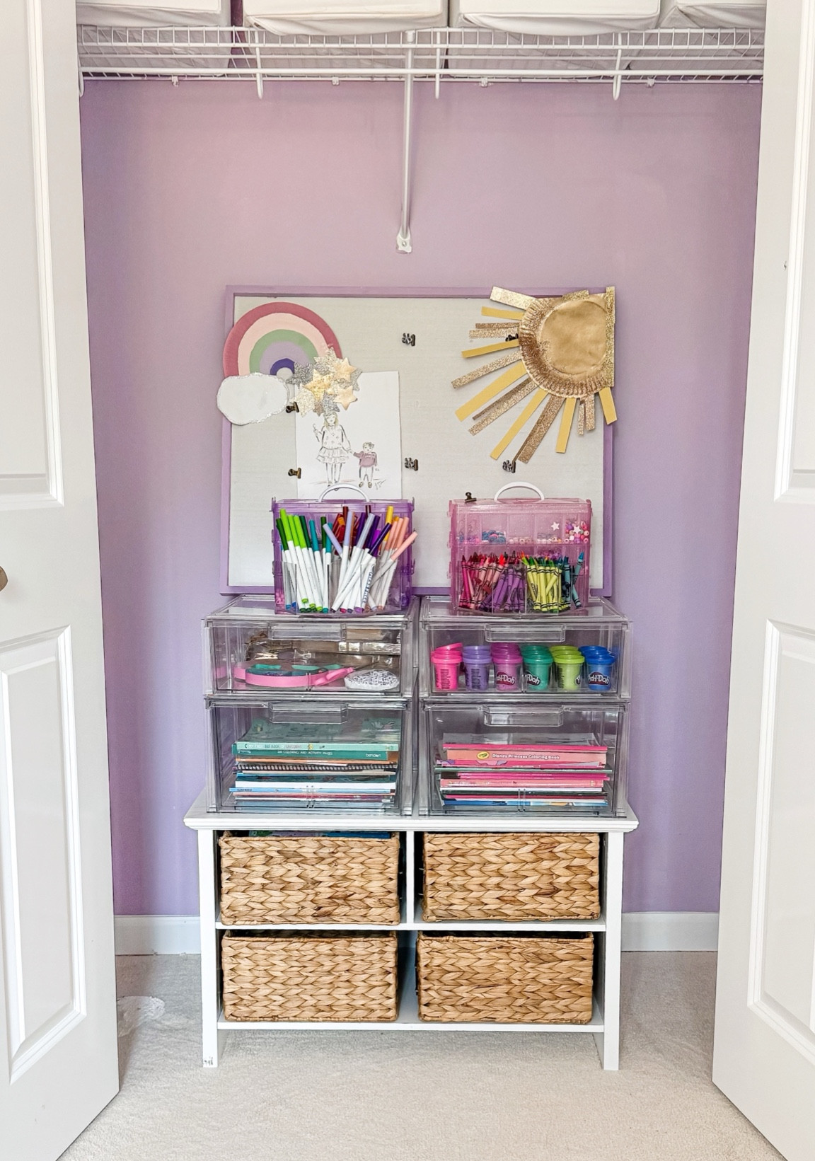 Kid Size Craft Storage System with containers you can take in and out to your MAKING area and back. 

#LTKKids #LTKHome #LTKBacktoSchool