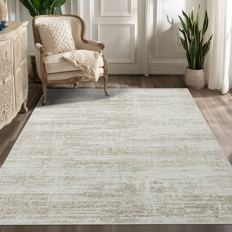 Area Rugs for Living Room, Homasen 4'x6' Washable Indoor Rug Neutral Boho Beige, Soft Low Pile St... | Walmart (US)