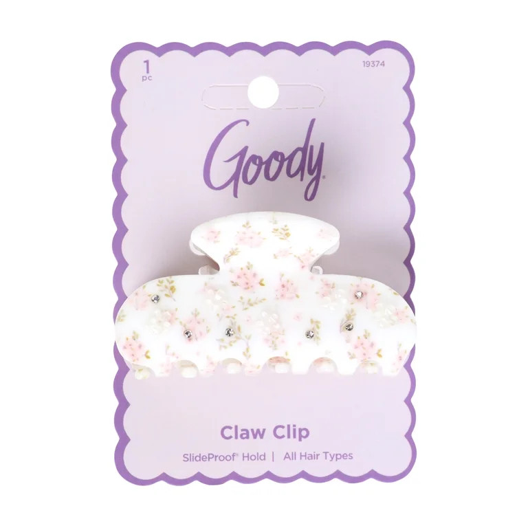 Goody Faux Fleur Claw Hair Clip, Floral Print, 1 Count - Walmart.com | Walmart (US)