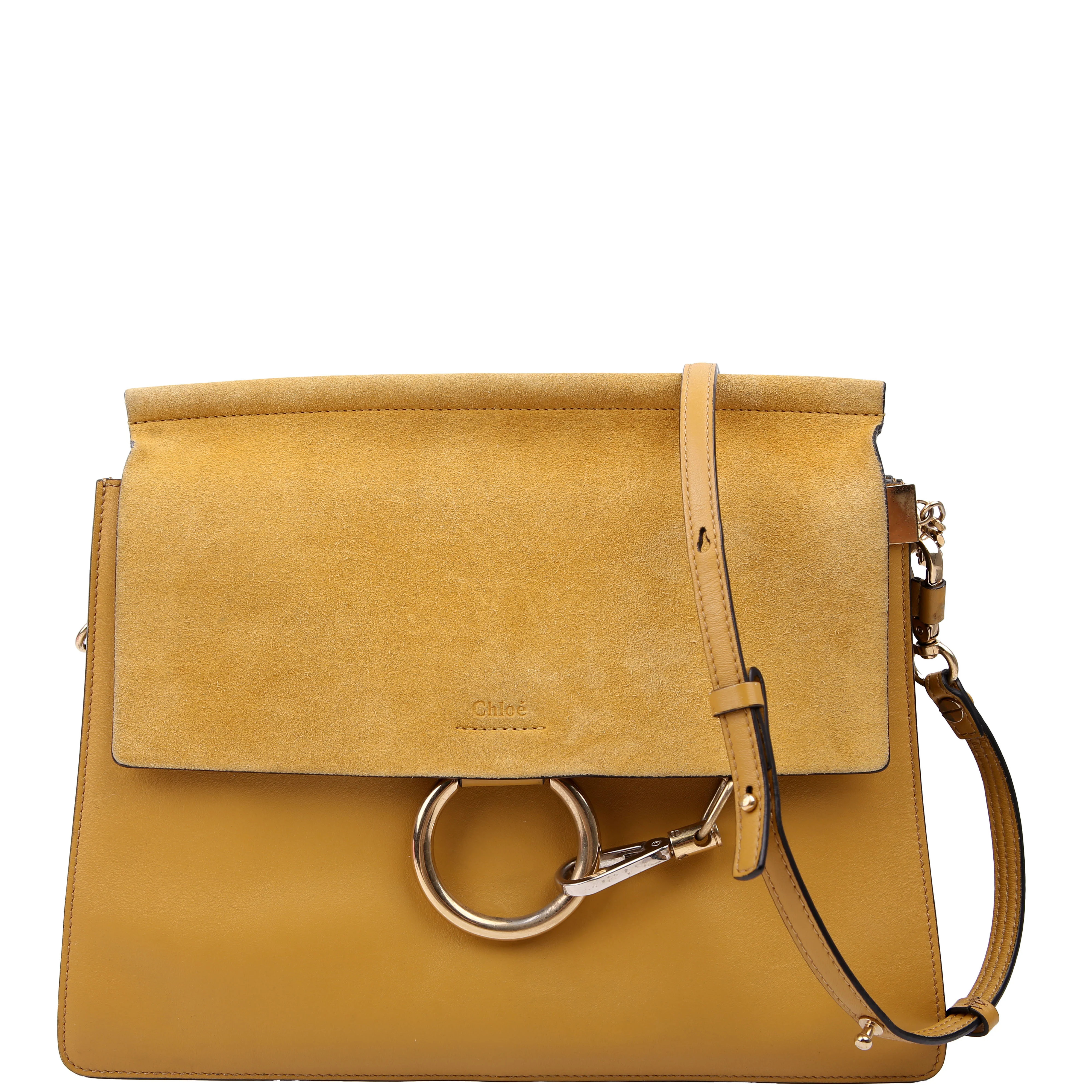 Faye Shoulder Bag Medium Yellow | Keeks Designer Handbags