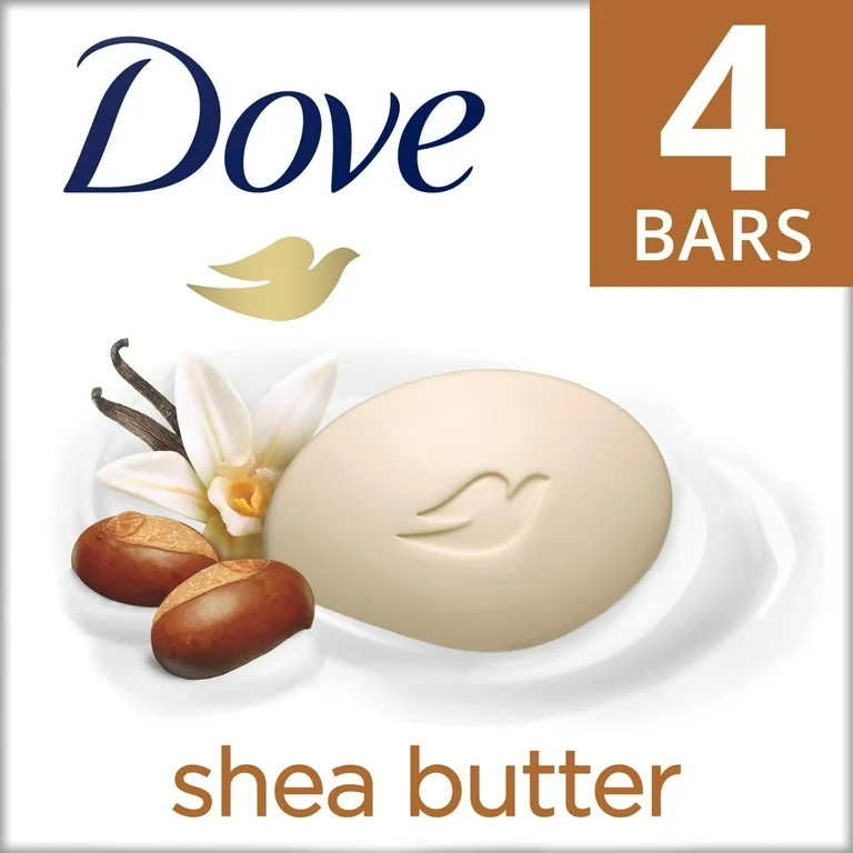 Dove Beauty Bar Women's Bath Soap Moisturizing Gentle All Skin Shea Butter & Vanilla, 3.75 oz 4 B... | Walmart (US)