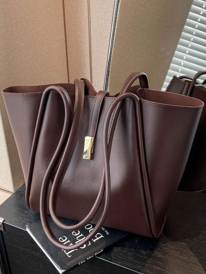 Women's Tote Shoulder Bag, Autumn And Winter Large Capacity Commuter Bag ,Perfect For Office,Work... | SHEIN