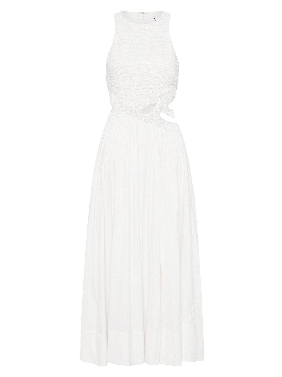 New Catara Sequin Sateen Cut-Out Midi-Dress | Saks Fifth Avenue