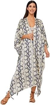 SweatyRocks Women's Flowy Kimono Cardigan Open Front Maxi Dress | Amazon (US)