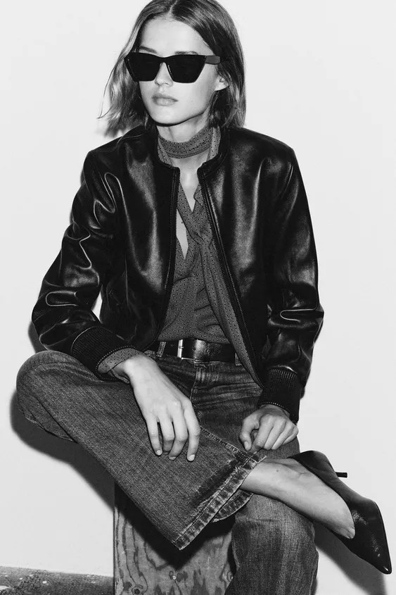 LEATHER KITTEN HEEL SHOES | Zara UK